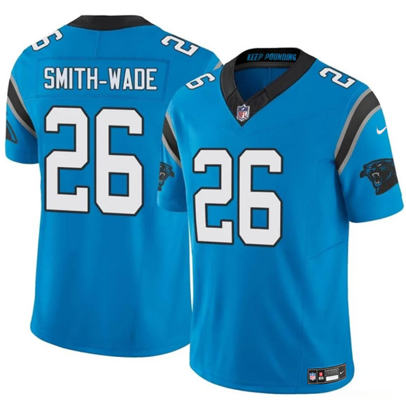 Men's Carolina Panthers #26 Chau Smith-Wade Blue 2025 F.U.S.E. Vapor Limited Football Stitched Jersey
