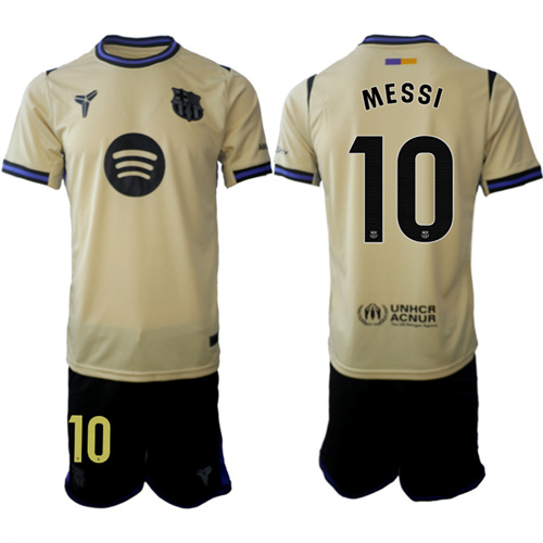 Men's Barcelona #10 MESSI 2025-26 Away Suit Soccer Jerseys