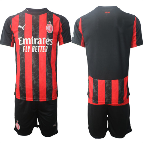 Men's AC MILAN Blank Home 2025-26 Suit Soccer Jerseys