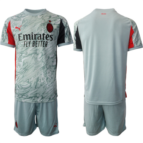 Men's AC MILAN Blank Home 2025-26 goalkeeper Suit Soccer Jerseys