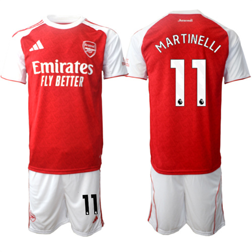 Men's Arsenal #11 MARTINELLI 2025-26 home Suit Soccer Jerseys