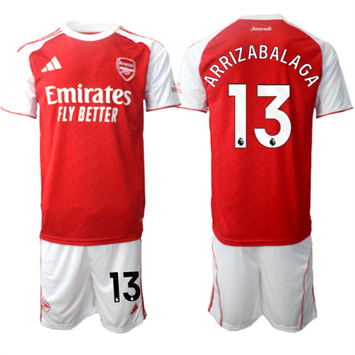 Men's Arsenal #13 ARRIZABALAGA 2025-26 home Suit Soccer Jerseys
