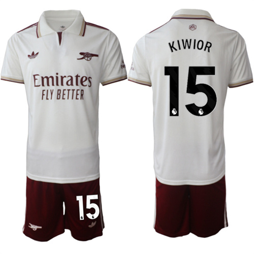 Men's Arsenal #15 KIWIOR 2025-26 Away 2nd Suit Soccer Jerseys