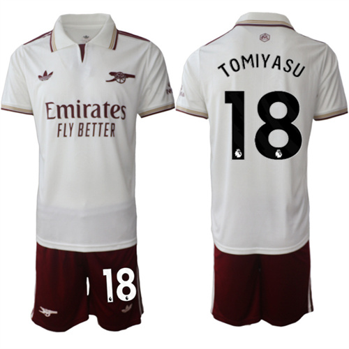 Men's Arsenal #18 TOMIYASU 2025-26 Away 2nd Suit Soccer Jerseys
