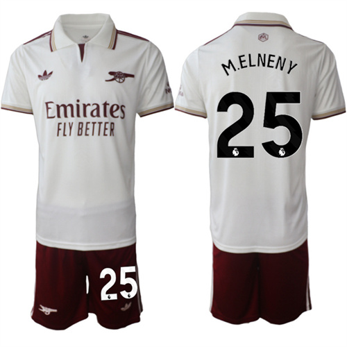 Men's Arsenal #25 M.ELNEY 2025-26 Away 2nd Suit Soccer Jerseys