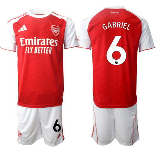 Men's Arsenal #6 GABRIEL 2025-26 home Suit Soccer Jerseys