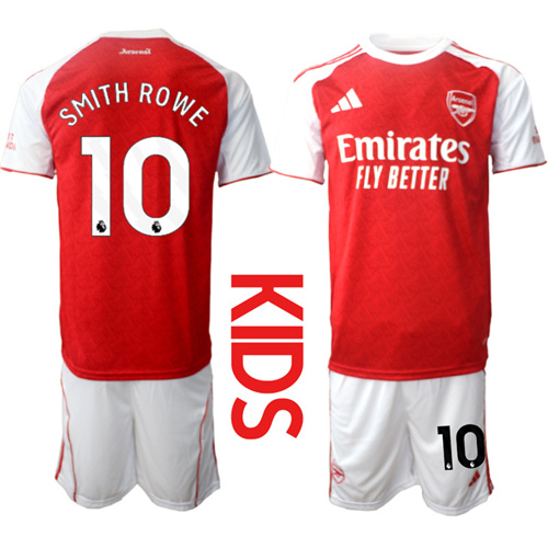 Youth Arsenal #10 SMITH ROWE 2025-26 home Kids Suit Soccer Jerseys