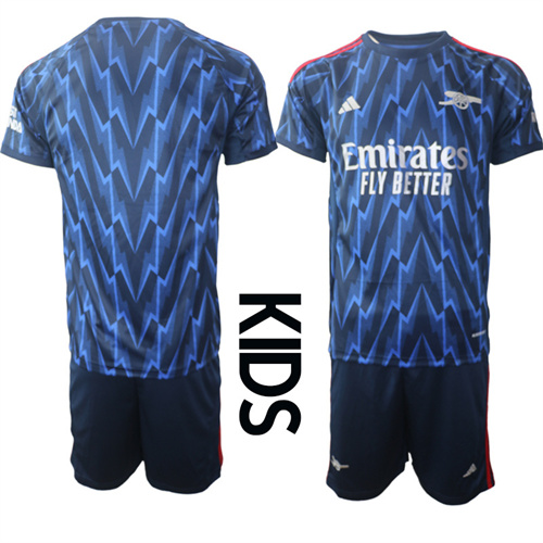 Youth Arsenal Blank 2025-26 Away Kids Suit Soccer Jerseys