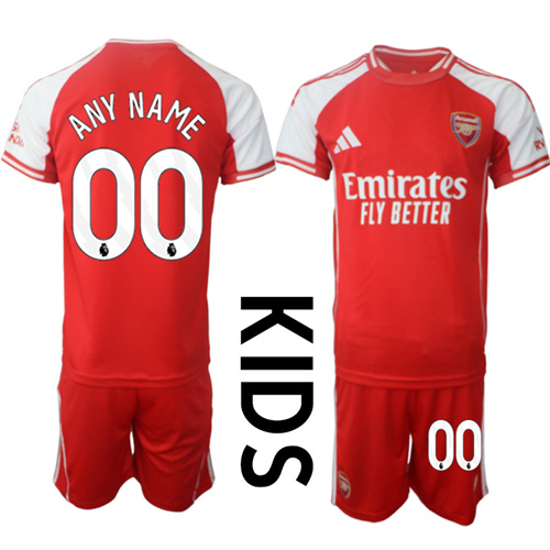 Youth Arsenal Custom Any Name And Number 2025-26 home Kids Suit Soccer Jerseys