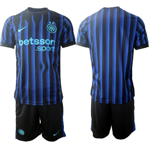 Men's Internazionale Blank 2025-26 home Suit Soccer Jerseys