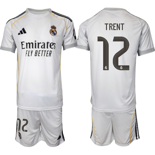 Men's Real Madrid #12 TRENT 2025-26 home Suit Soccer Jerseys