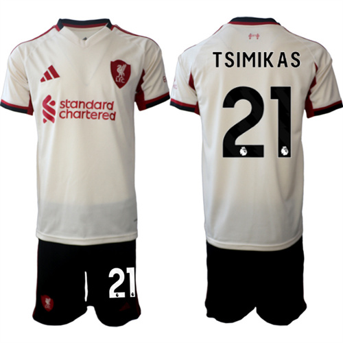 Men's Liverpool #21 TSIMIKAS 2025-26 away Suit Soccer Jerseys