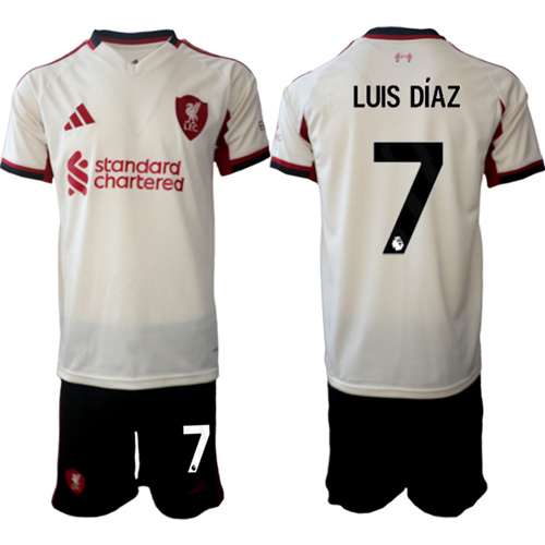 Men's Liverpool #7 LUIS DIAZ 2025-26 away Suit Soccer Jerseys