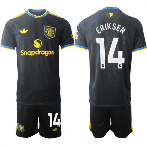 Men's Manchester United #14 ERIKSEN 2025-26 Away 2nd Suit Soccer Jerseys