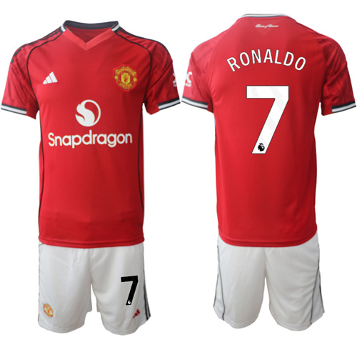 Men's Manchester United #7 RONALDO 2025-26 Home Suit Soccer Jerseys