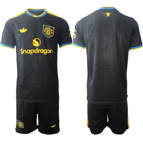 Men's Manchester United Blank 2025-26 Away 2nd Suit Soccer Jerseys