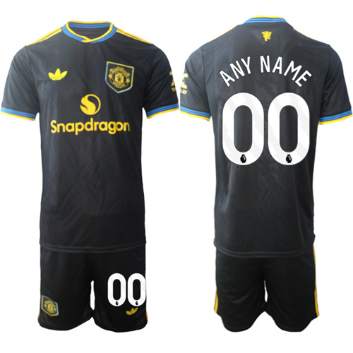 Men's Manchester United Custom Any Name And Number 2025-26 Away 2nd Suit Soccer Jerseys