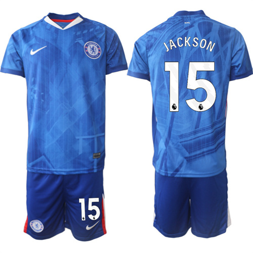 Men's Chelsea FC #15 JACKSON 2025-26 home Suit Soccer Jerseys