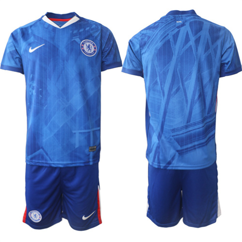 Men's Chelsea FC Blank 2025-26 home Suit Soccer Jerseys