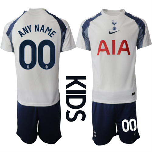Youth Tottenham Hotspur Custom Any Name And Number 2025-26 home Kids Suit Soccer Jerseys