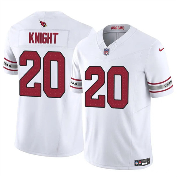 Men's Arizona Cardinals #20 Bam Knight White 2025 F.U.S.E. Vapor Untouchable Limited Football Stitched Jersey