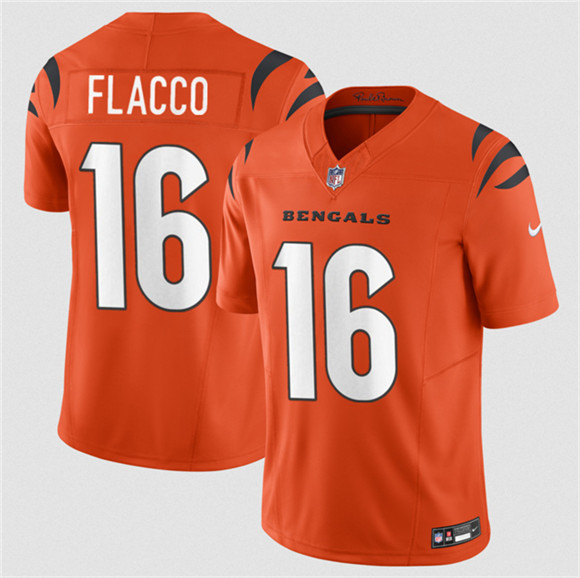 Men's Cincinnati Bengals #16 Joe Flacco Orange 2025 F.U.S.E. Vapor Untouchable Limited Football Stitched Jersey