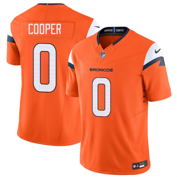 Men's Denver Broncos #0 Jonathon Cooper Orange 2025 F.U.S.E. Vapor Limited Football Stitched Jersey