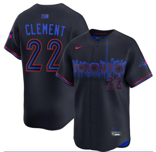 Men's Toronto Blue Jays #22 Ernie Clement Nike City Connect Limited Jersey