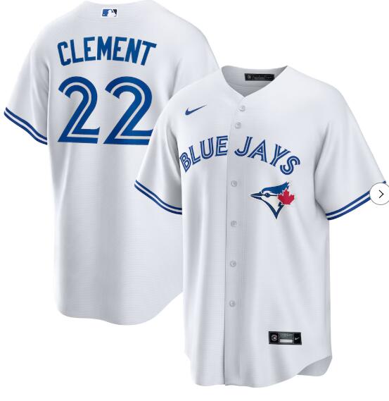 Men's Toronto Blue Jays #22 Ernie Clement Nike White Home Replica Jersey