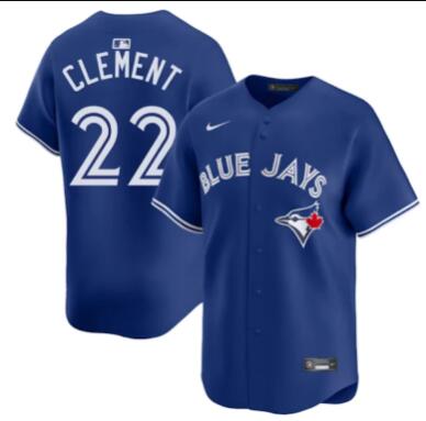 Men's Toronto Blue Jays #22 Ernie Clement blue Mlb Jersey