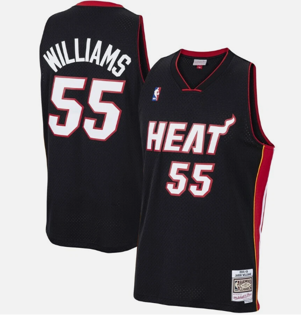 Men Miami Heat Jason Williams #55 Mitchell & Ness Black 2005-06 NBA Swingman Jersey