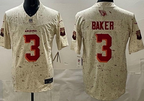 Men's Arizona Cardinals #3 Budda Baker Limited Cream Rivalries FUSE Vapor Jersey