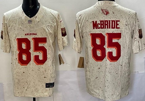 Men's Arizona Cardinals #85 Trey McBride Limited Cream Rivalries FUSE Vapor Jersey