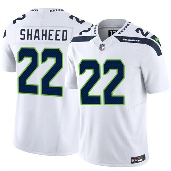 Men's Seattle Seahawks #22 Rashid Shaheed White 2025 F.U.S.E. Vapor Untouchable Limited Football Stitched Jersey