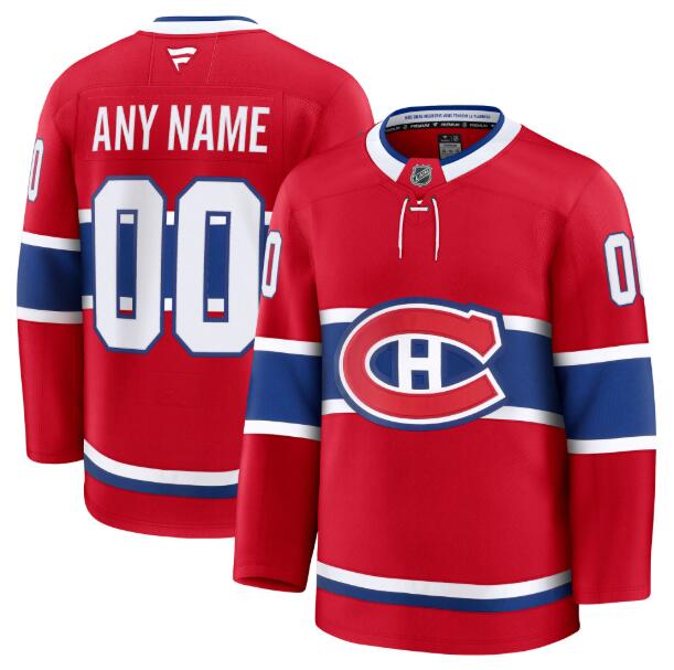Youth/Women/Men's Montreal Canadiens Custom Home Red Premium Fanatics Jersey