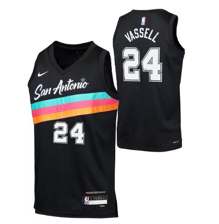 Men's Nike 2025-26 City Edition San Antonio Spurs Devin Vassell #24 Adult Swingman Jersey