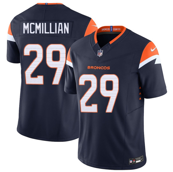 Men's Denver Broncos #29 Ja'Quan McMillan Navy F.U.S.E. Vapor Limited Football Stitched Jersey