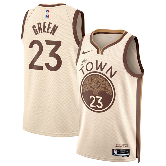 Men's Golden State Warriors #23 Draymond Green Tan 2025-26 City Edition Stitched Basketball Jersey