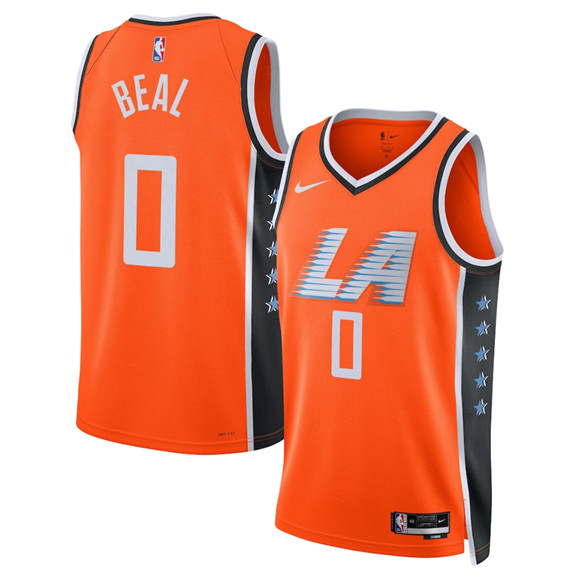 Men's Los Angeles Clippers #0 Bradley Beal Orange 2025-26 City Edition Swingman Stitched Jersey