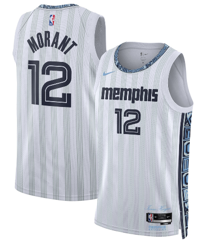 Men's Memphis Grizzlies #12 Ja Morant Gray 2025-26 City Edition Swingman Stitched Jersey