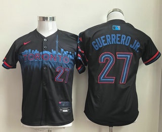 Youth Toronto Blue Jays #27 Vladimir Guerrero Jr Black City Limited Jersey