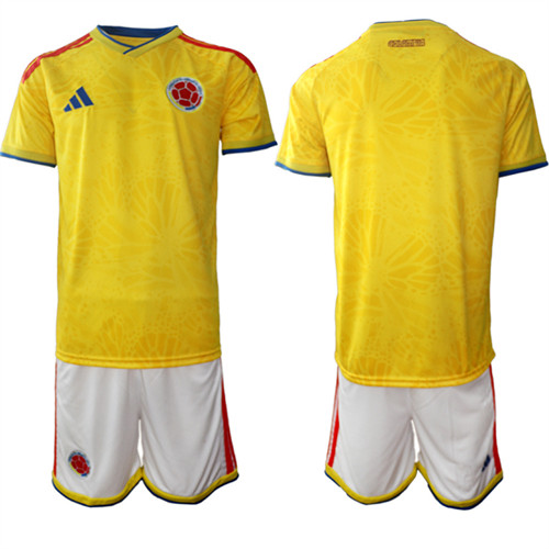 Men's Colombia Blank or Custom Team FIFA x World Cup 2026 Home Yellow On Field Jersey