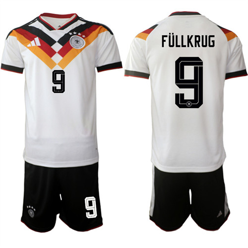 Men's Germany #9 FULLKRUG National Team FIFA x World Cup 2026 Home White On Field Jersey