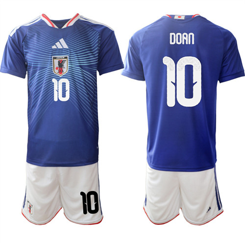 Men's Japan #10 DOAN National Team FIFA x World Cup 2026 Home Blue On Field Jersey