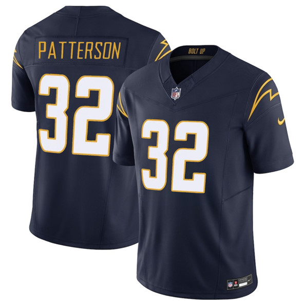 Men's Los Angeles Chargers #32 Jaret Patterson Navy 2025 F.U.S.E. Alternate Vapor Limited Football Stitched Jersey
