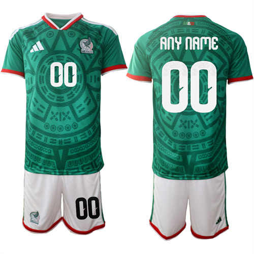Men's Mexico Custom Any Name And Number National Team FIFA x World Cup 2026 Home Green On Field Jersey