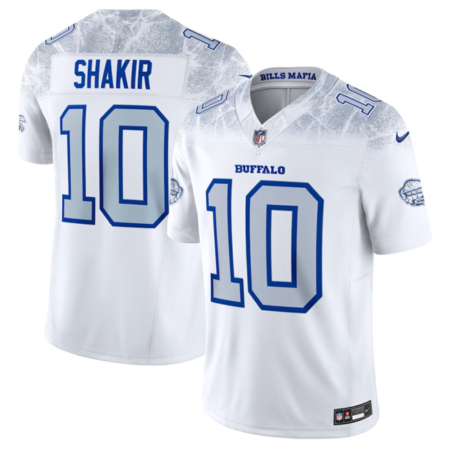 Youth Buffalo Bills #10 Khalil Shakir White 2025 F.U.S.E. “Rivalries” Vapor Untouchable Stitched Football Jersey