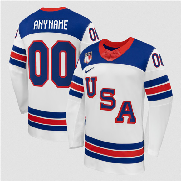 Men's USA Active Player Custom White 2026 Stitched Jersey