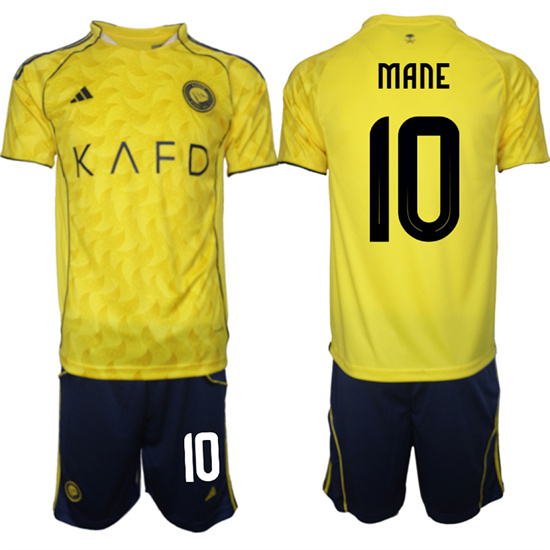 Men's Al Nassr #10 MANE home 2025-26 Suit Soccer Jerseys