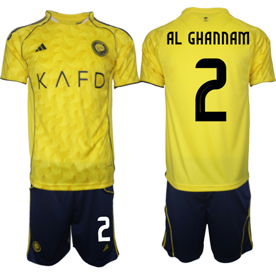 Men's Al Nassr #2 AL GHANNAM home 2025-26 Suit Soccer Jerseys